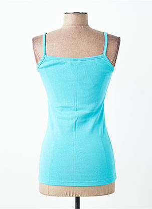Top coupe cintrée fines bretelles bleu PLURIELLES femme