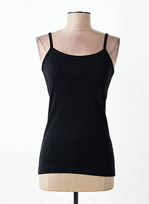Top coupe cintrée fines bretelles noir PLURIELLES femme