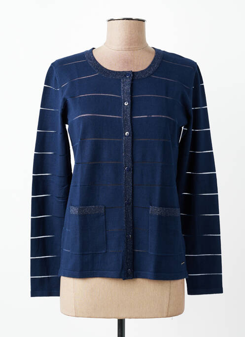 Gilet manches longues coupe cintrée bleu DIANE LAURY femme