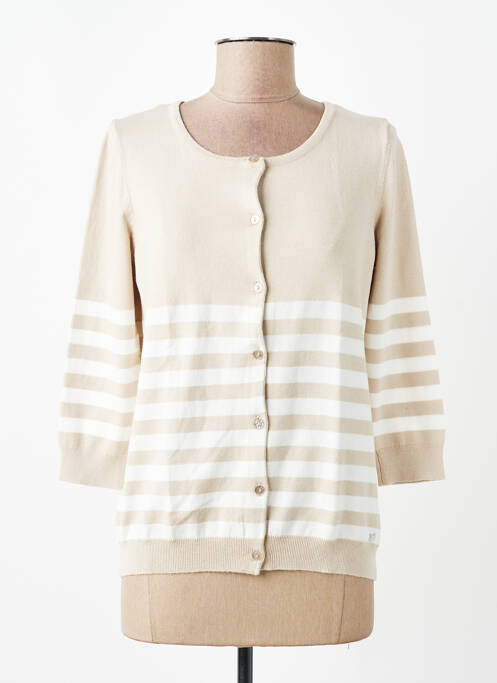 Gilet manches longues fermeture boutonnée sur le devant beige KATMAI femme