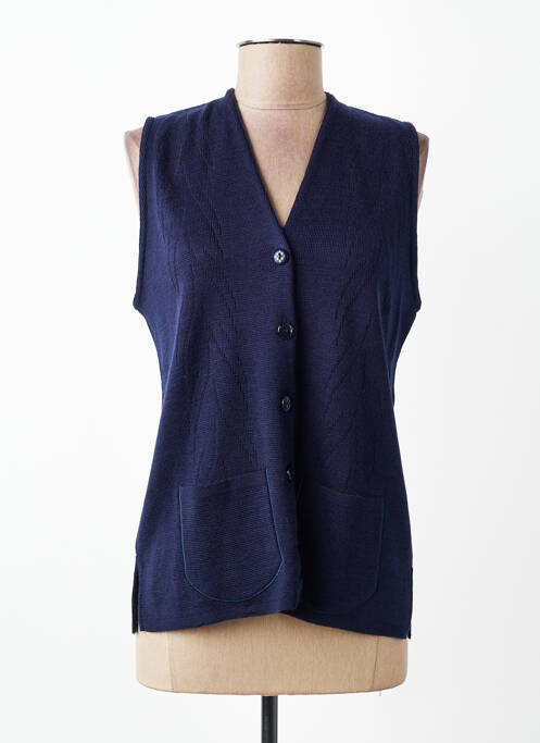 Gilet sans manche coupe cintrée bleu VALMODE femme