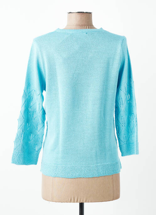 Gilet manches longues fermeture boutonnée sur le devant bleu I.ODENA femme
