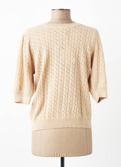 Gilet manches courtes fermeture boutonnée sur le devant beige MARBLE femme