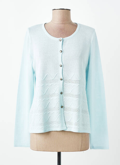 Gilet manches longues fermeture boutonnée sur le devant bleu TELMAIL femme