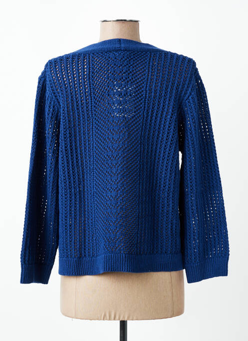 Gilet manches longues fermeture boutonnée sur le devant bleu DIANE LAURY femme