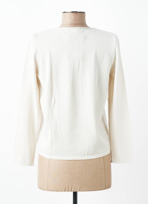 Gilet manches longues fermeture boutonnée sur le devant beige I.ODENA femme