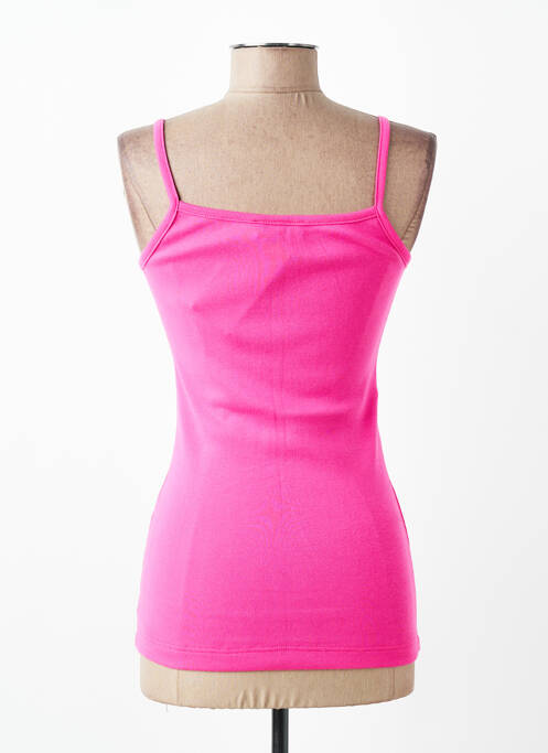 Top coupe cintrée fines bretelles rose PLURIELLES femme