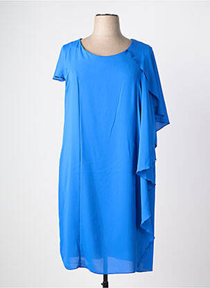 Robe mi-longue manches courtes manches courtes bleu SPG WOMAN femme