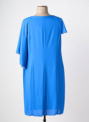 Robe mi-longue manches courtes manches courtes bleu SPG WOMAN femme