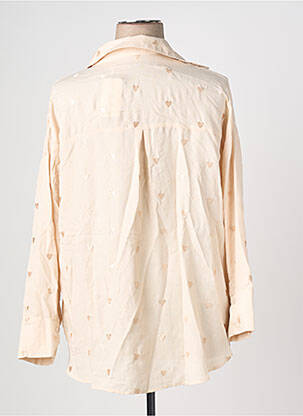 Chemisier coupe droite manches longues beige MELYA MELODY femme