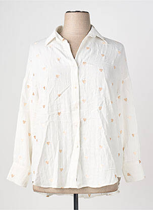 Chemisier coupe droite manches longues blanc MELYA MELODY femme