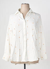 Chemisier coupe droite manches longues blanc MELYA MELODY femme