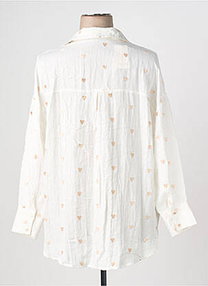Chemisier coupe droite manches longues blanc MELYA MELODY femme