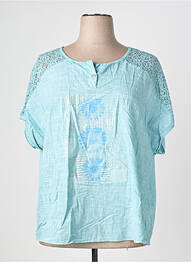 Top manches courtes manches courtes bleu POMME ROUGE femme