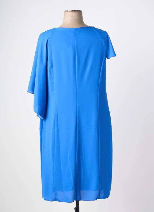Robe mi-longue manches courtes manches courtes bleu SPG WOMAN femme