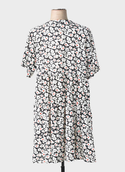 Robe courte coupe évasée manches courtes noir SPG WOMAN femme