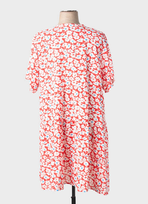 Robe courte coupe évasée manches courtes rouge WORLD FASHION femme