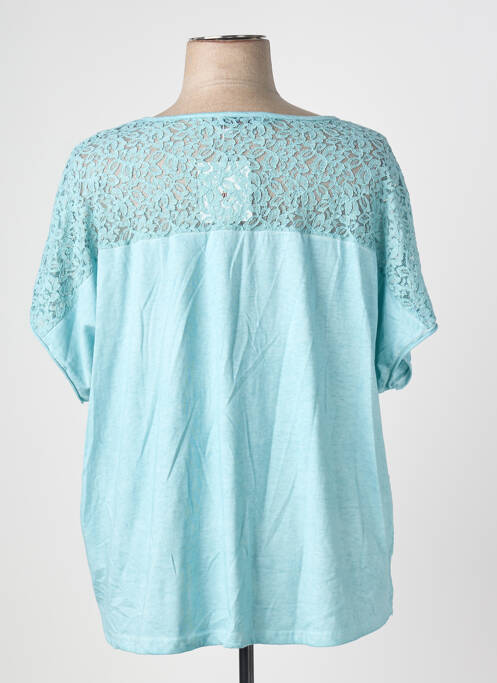 Top manches courtes manches courtes bleu POMME ROUGE femme