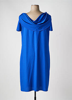 Robe mi-longue manches courtes manches courtes bleu SPG WOMAN femme