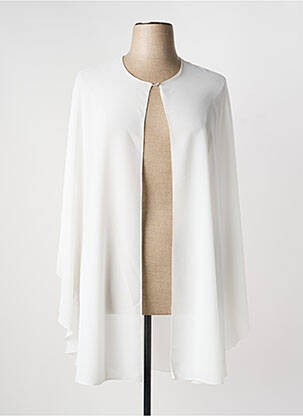 Gilet manches longues fermeture boutonnée sur le devant blanc SPG WOMAN femme