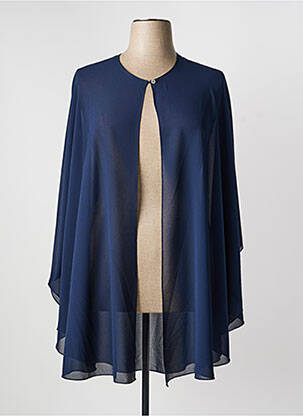 Gilet manches longues col rond bleu SPG WOMAN femme