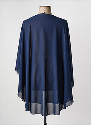 Gilet manches longues col rond bleu SPG WOMAN femme