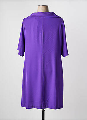 Robe mi-longue manches courtes manches courtes violet SPG WOMAN femme