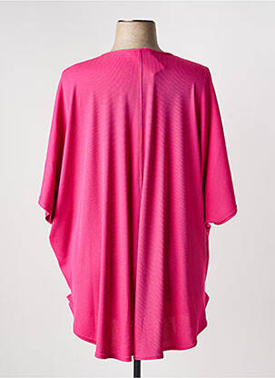 Tunique manches courtes coupe fluide rose fonce 2W PARIS femme