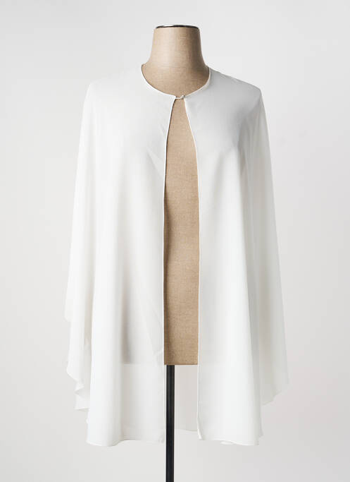 Gilet manches longues fermeture boutonnée sur le devant blanc SPG WOMAN femme