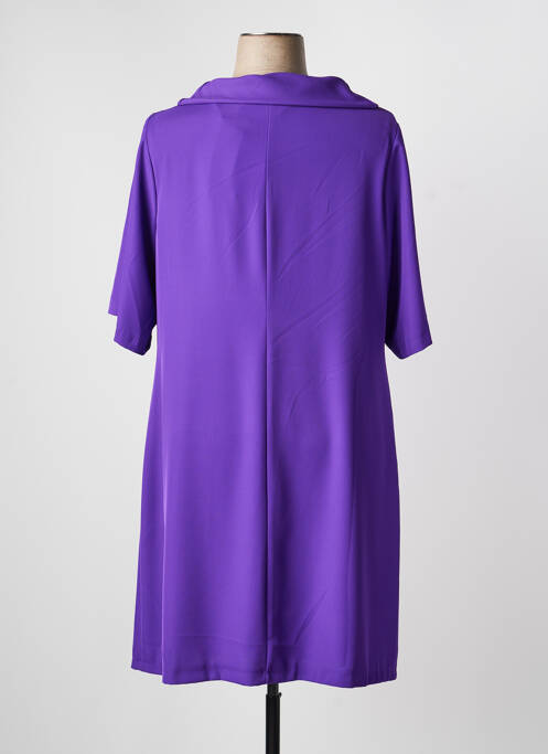 Robe mi-longue manches courtes manches courtes violet SPG WOMAN femme
