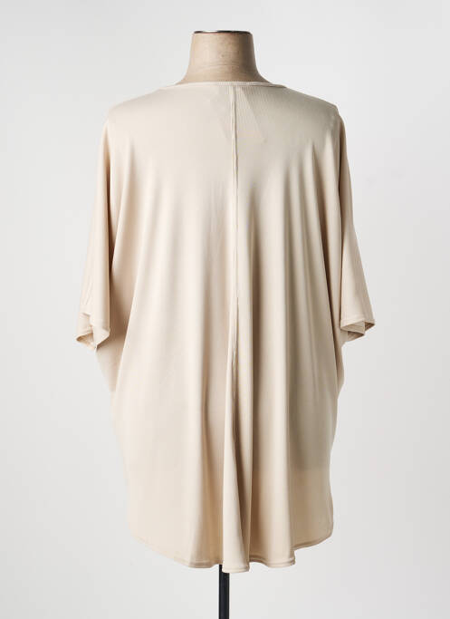 Tunique manches courtes coupe fluide beige 2W PARIS femme