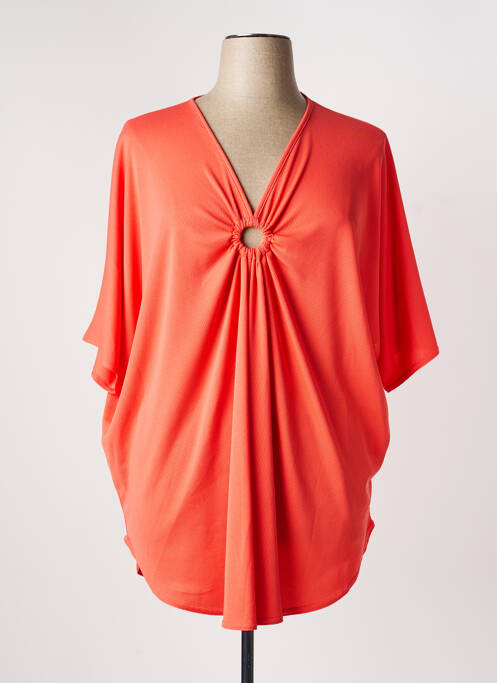 Tunique manches courtes coupe fluide orange 2W PARIS femme
