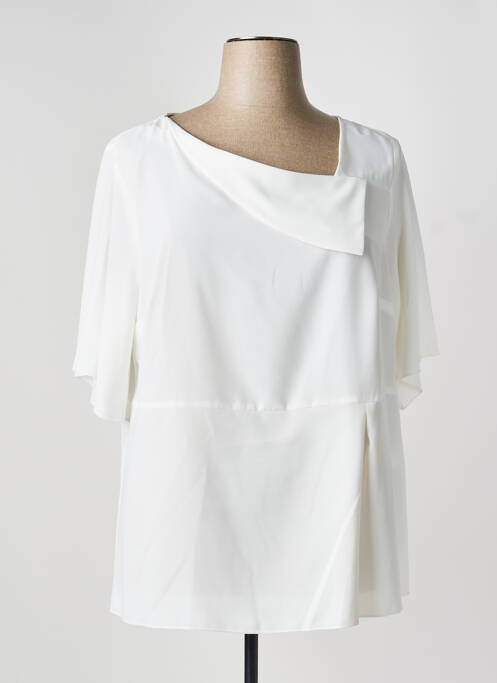 Tunique manches courtes col v blanc SPG WOMAN femme