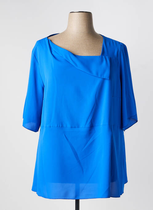 Tunique manches courtes col v bleu SPG WOMAN femme