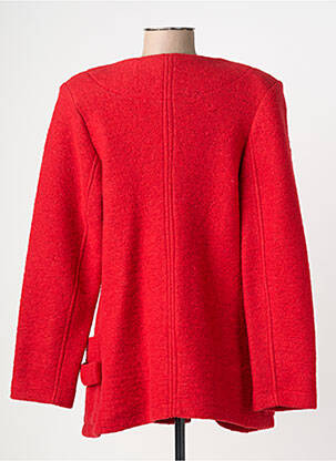 Veste casual col rond rouge PLURIELLES femme