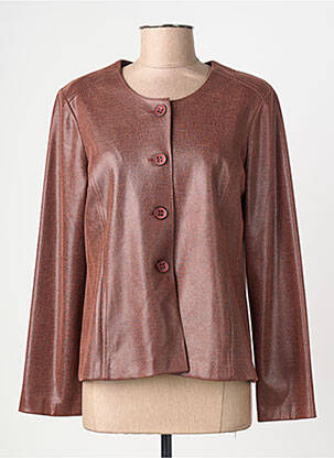 Veste casual epaulette marron GEVANA femme