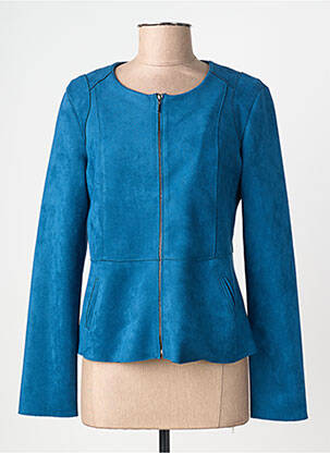 Veste casual col rond bleu DIANE LAURY femme