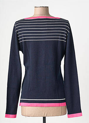 Gilet manches longues col rond bleu TELMAIL femme