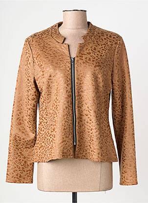 Veste chic col v beige GEVANA femme
