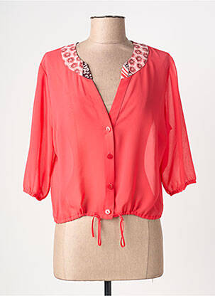 Chemisier manches courtes manches courtes rouge JEAN DELFIN femme