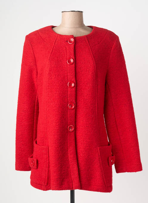 Veste casual col rond rouge PLURIELLES femme
