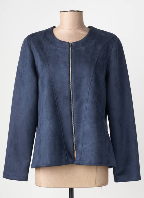 Veste casual epaulette bleu GEVANA femme