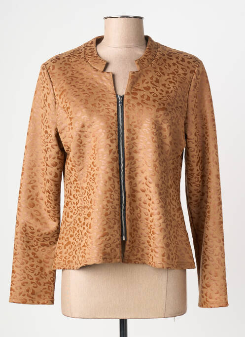 Veste chic col v beige GEVANA femme