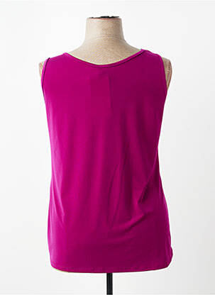 Top col v sans manche violet SPG WOMAN femme