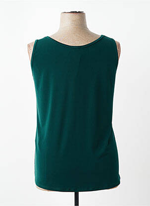 Top col v sans manche vert SPG WOMAN femme