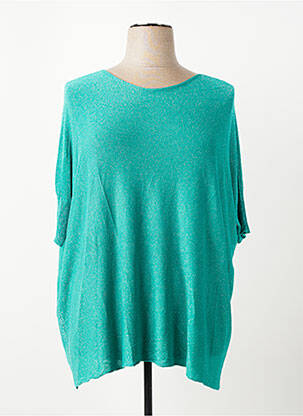 Pull coupe droite sans manche bleu D&Z FASHION femme