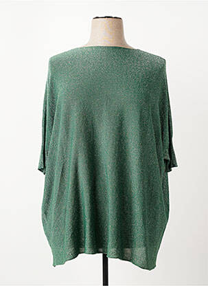 Pull coupe droite sans manche vert fonce D&Z FASHION femme