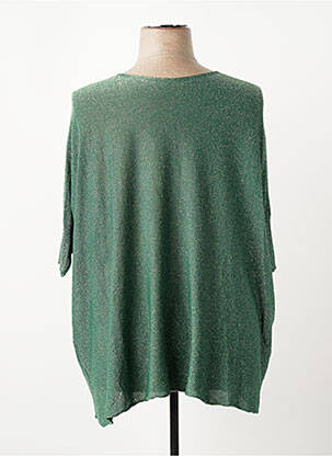 Pull coupe droite sans manche vert fonce D&Z FASHION femme