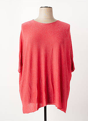 Pull coupe droite sans manche rouge D&Z FASHION femme