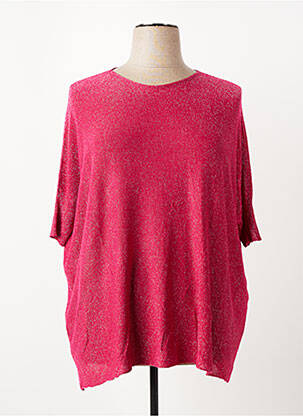 Pull coupe droite sans manche rose fonce D&Z FASHION femme